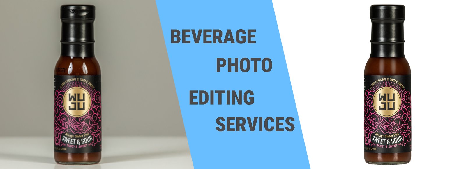 Professional beverage photo editing services tailored for bottles, cans, and drink packaging. Includes background removal, color correction, label enhancement, condensation effects, and shadow/reflection work for a polished and premium look.