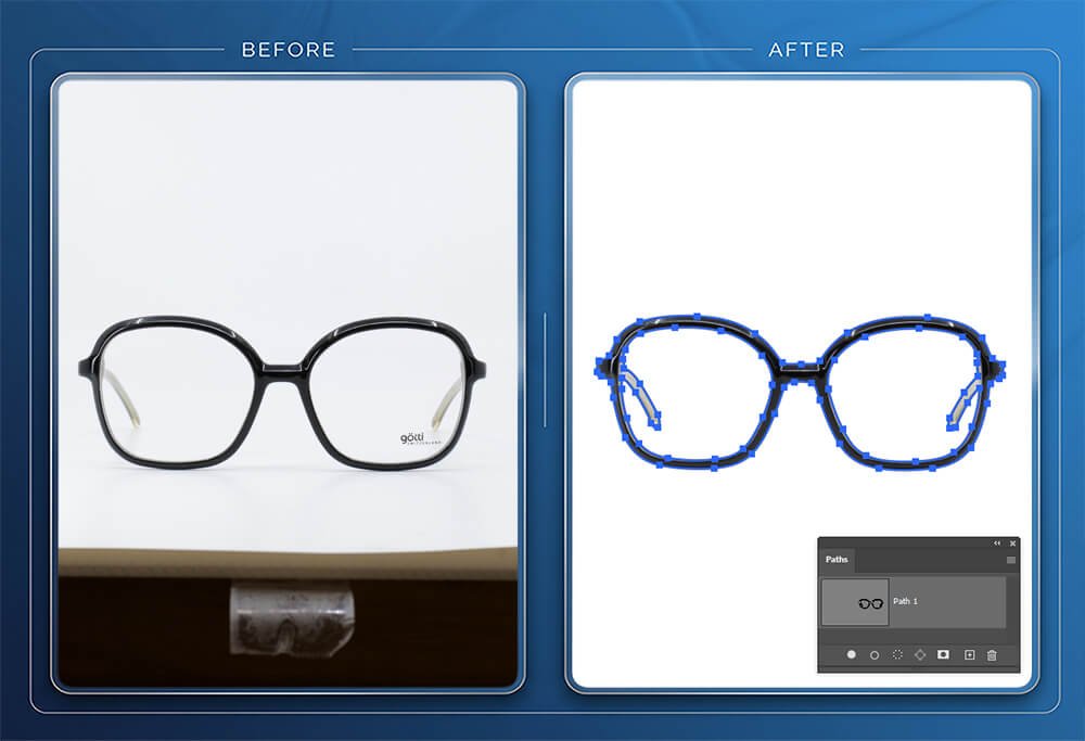 Eyewear Photo Clipping Path Services​